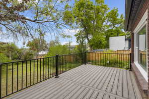 Deck with a lawn