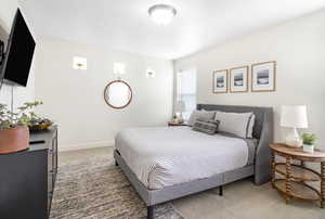 Bedroom with baseboards