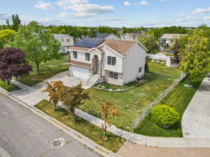 Bird's eye view with a residential view