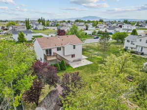 Bird's eye view featuring a mountain view and a residential view