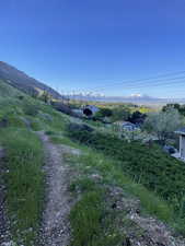 Exterior space featuring a mountain view