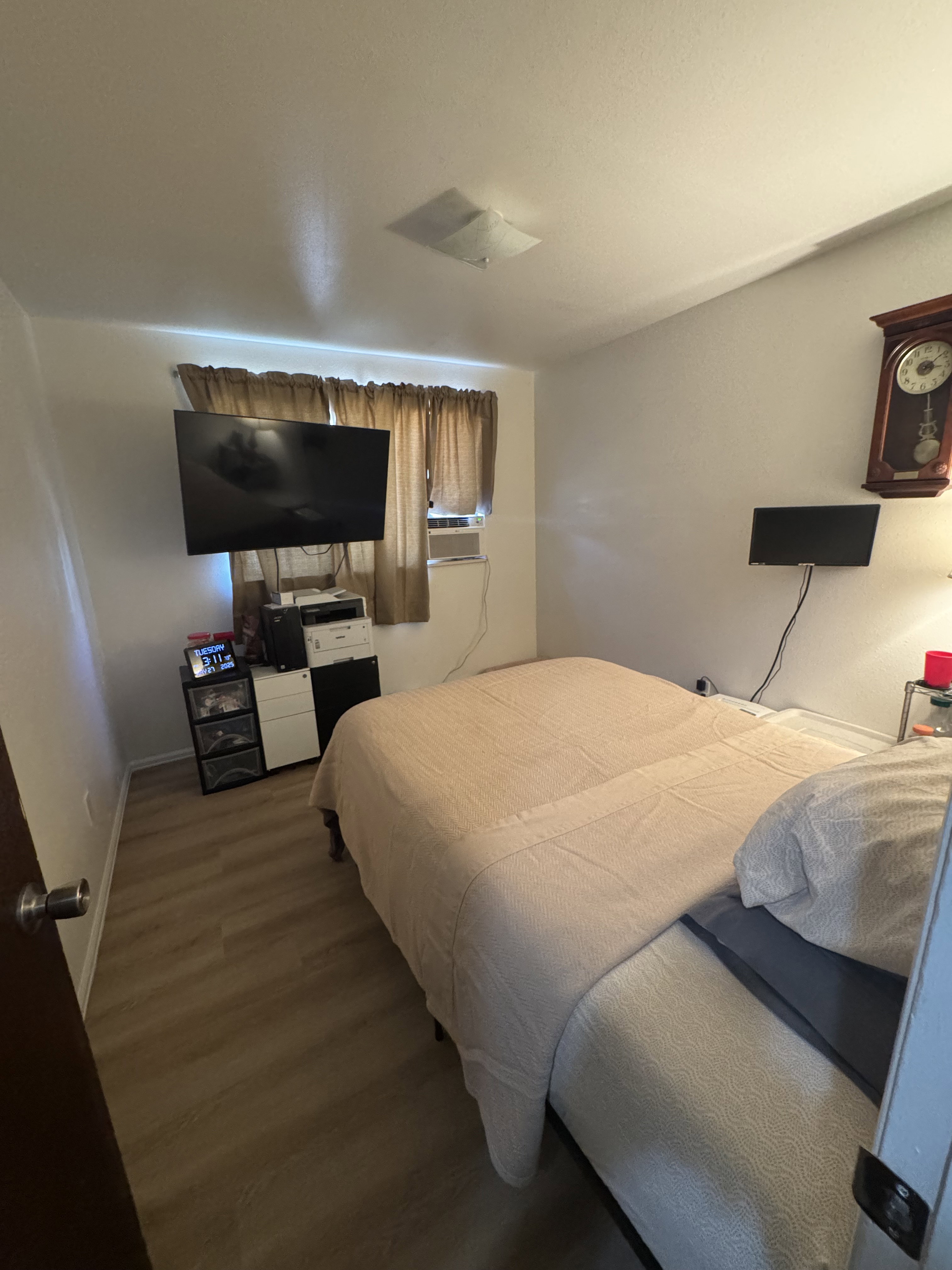Bedroom with new floors