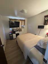 Bedroom with new floors