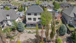 Bird's eye view with a residential view