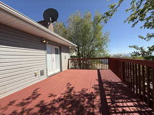 Deck with french doors