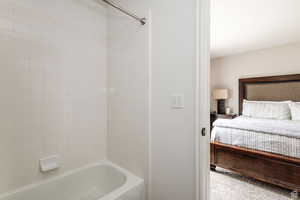 Bathroom featuring bathtub / shower combination