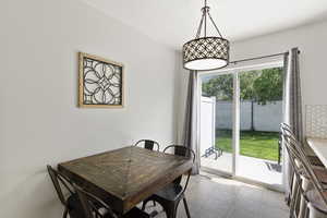 View of dining room