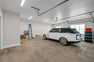 Garage with baseboards