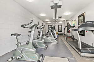 View of workout area