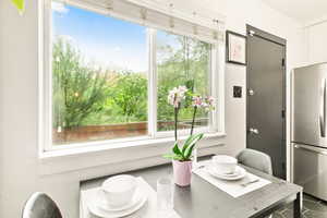Dining area with views