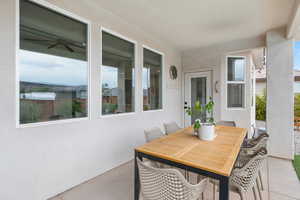 View of patio featuring outdoor dining area