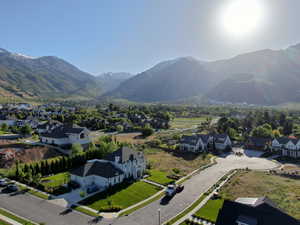 Mountain view featuring nearby suburban area