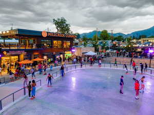Millcreek Common is the city center and a popular community plaza where people gather to enjoy events, restaurants, and activities. It includes Utah’s largest outdoor skating rink (The Skate Loop)