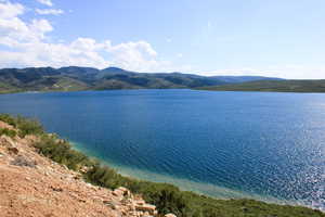 Water view with a mountain backdrop