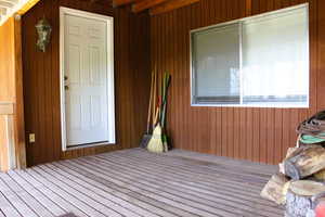 View of wooden deck
