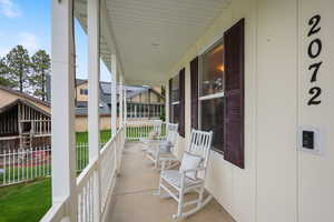 Balcony with a porch