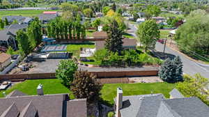 Aerial view of residential area