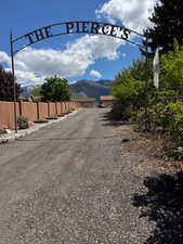 View of street with a mountain view