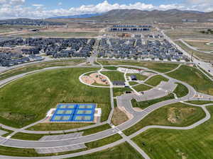 Aerial view of community park
