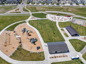 Aerial view of community park