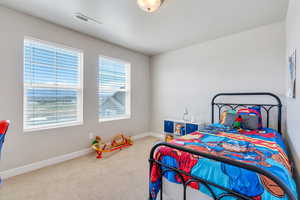Carpeted bedroom