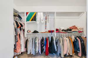 Spacious master walk-in closet