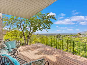View of wooden deck