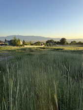Mountain view with rural landscape
