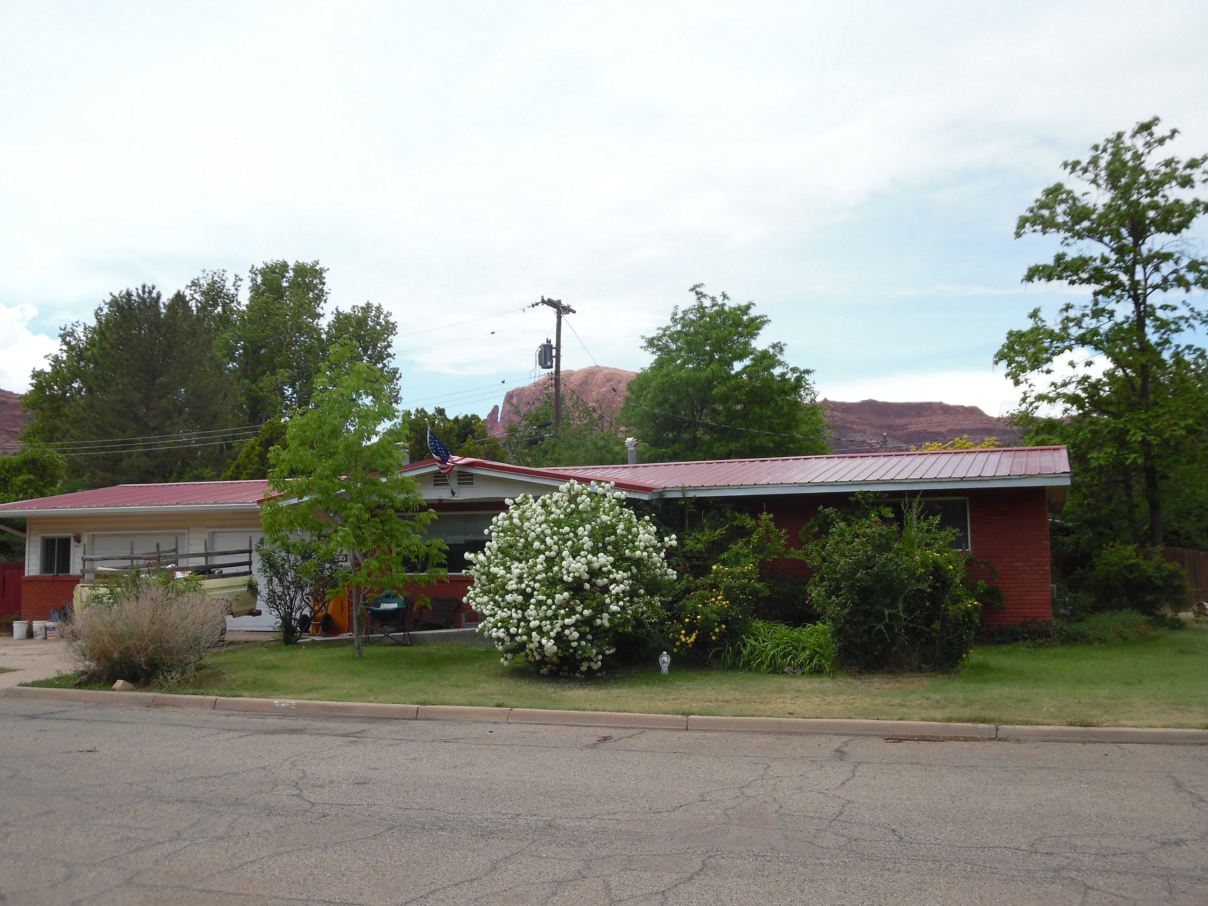 View of front of home with metal roof