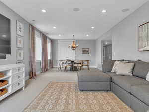 Lots of natural light in lower level family room