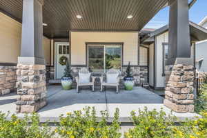 View of the inviting front porch