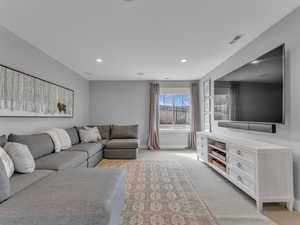 Large family room on lower level