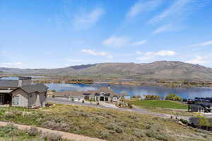 Water view featuring a mountainous background