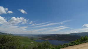 Mountain view featuring a large body of water