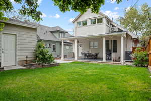Back lawn and patio