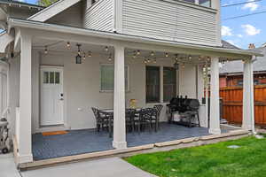 View of patio featuring grilling area