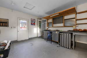 Workshop with heated floor