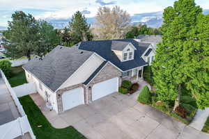 Aerial view of the property