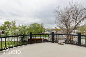 View of patio / terrace with a balcony