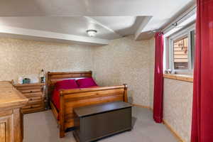 Carpeted bedroom