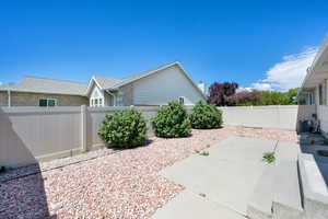 View of patio / terrace with a fenced backyard and cooling unit