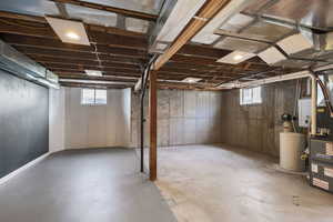 Basement with a water softener system