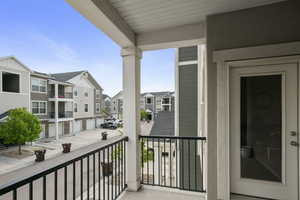 Balcony with a residential view