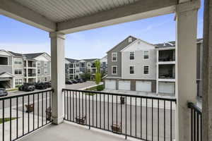 Balcony with a residential view