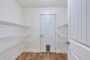 Walkthrough pantry between garage and kitchen