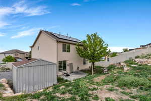 Storage shed in back yard