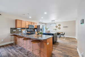 Kitchen with barstool seating