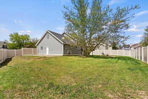 View of yard fully fenced