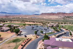 Bird's eye view of a mountain backdrop