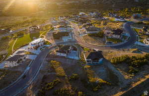 Aerial view of residential area